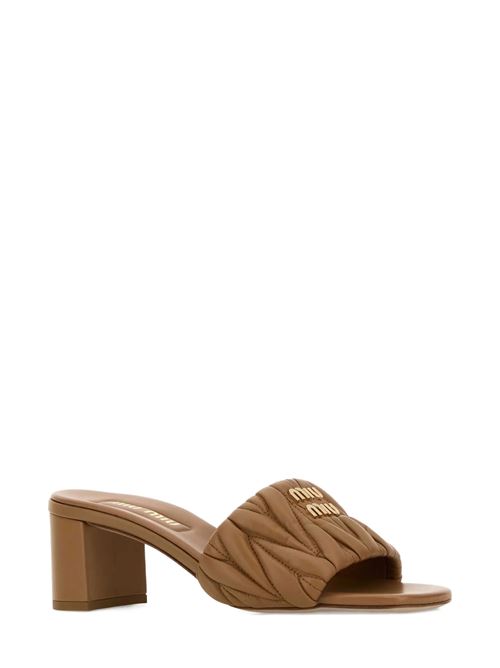 Ciabatte in nappa matelassé MIU MIU | 5XX65788TF098L